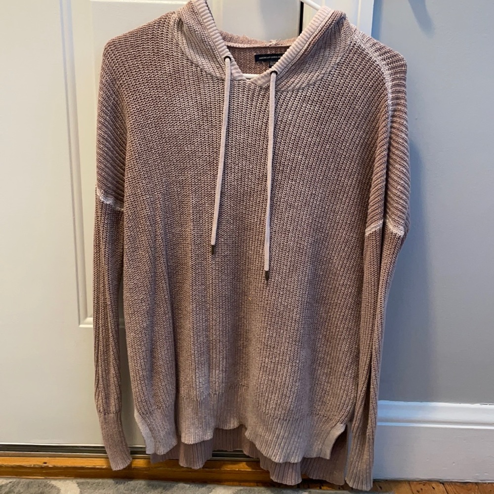 Dusty Rose Knit Hoodie